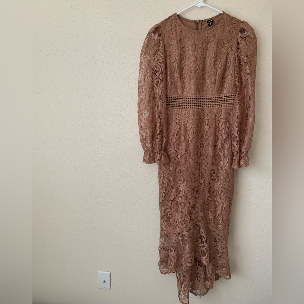SHEIN Formal Nude Lace Dress
